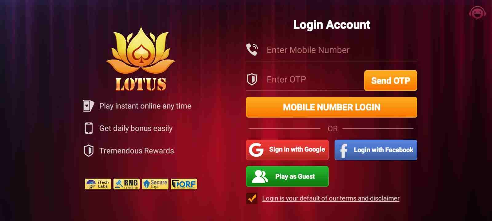 How To Login Lotus 365 APK?