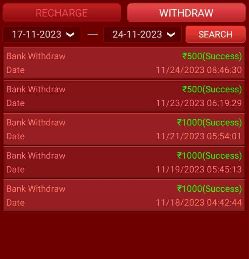 Teen Patti Get APK Withdraw Success Record